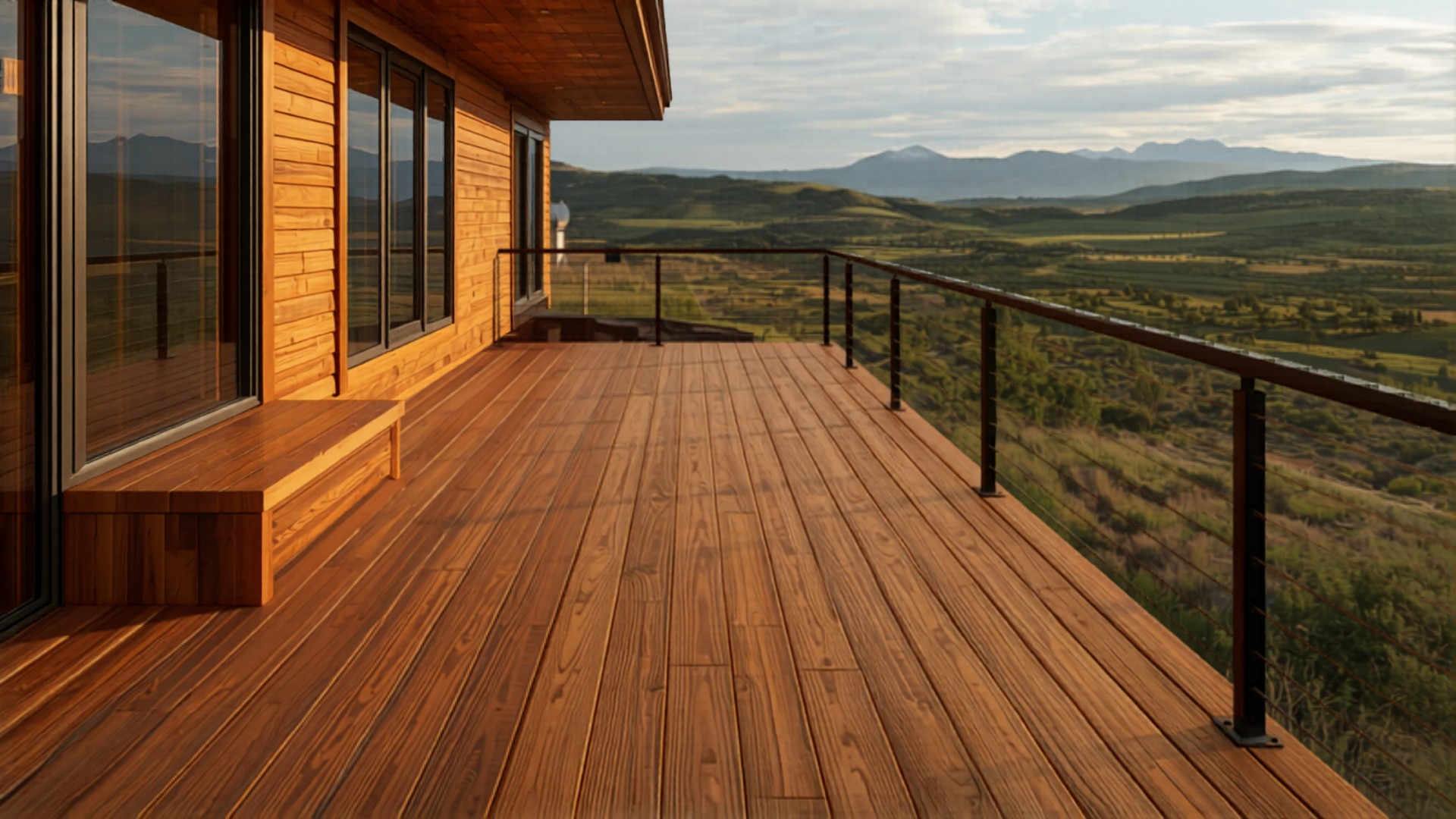 Mountain deck built for snow load